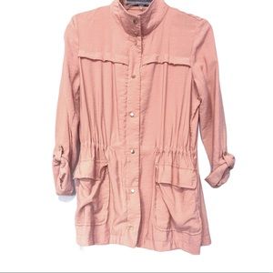 Zara Basic Utility Jacket Pink Size XS
